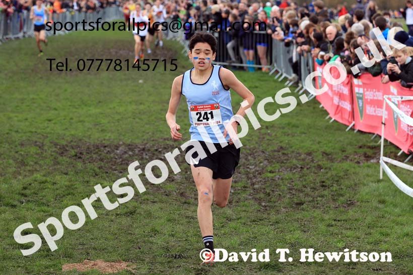 Intermediate Boys 2024 English Schools Cross Country Champs., Pontefract, March 16th.  Photo: David T. Hewitson/Sports for All Pics